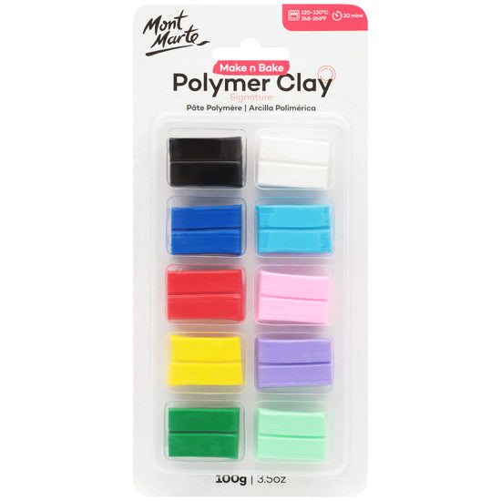 MAKE AND BAKE POLYMER CLAY 10PCE
