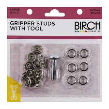 GRIPPER STUDS W/TOOL PK8 SILVER