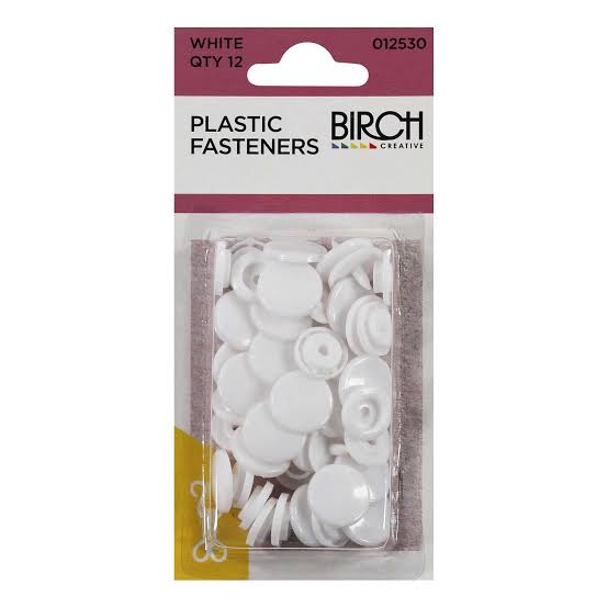 PLASTIC FASTENERS PK12 WHITE