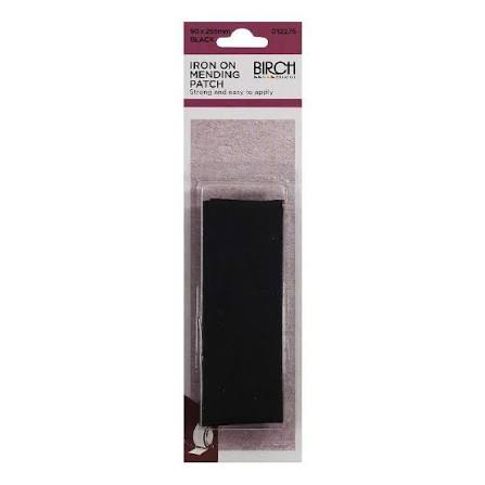 IRON ON MENDING PATCH BLACK