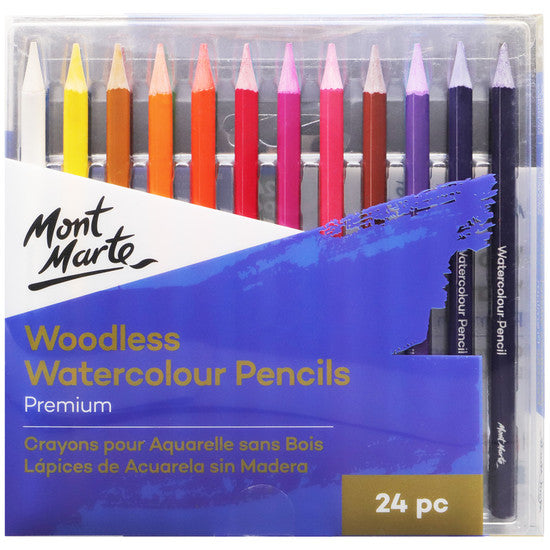 WOODLESS WATERCOLOUR PENCILS 24PC
