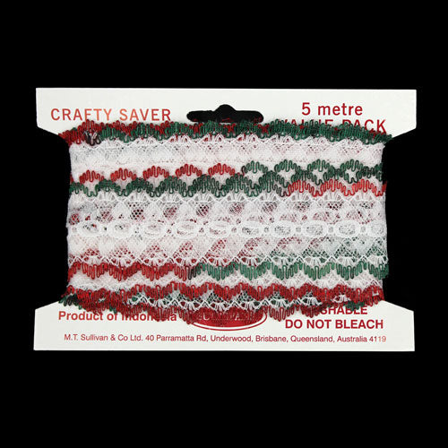 LACE EYELET 5MT XMAS MULTI