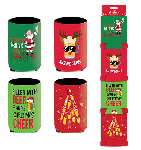 XMAS STUBBY HOLDERS ASST