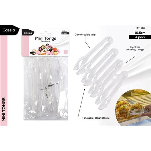 TONGS MINI PLASTIC 4PC