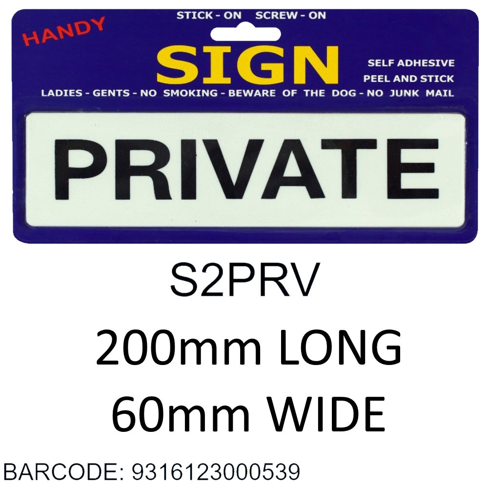 SIGNS MEDIUM PRIVATE
