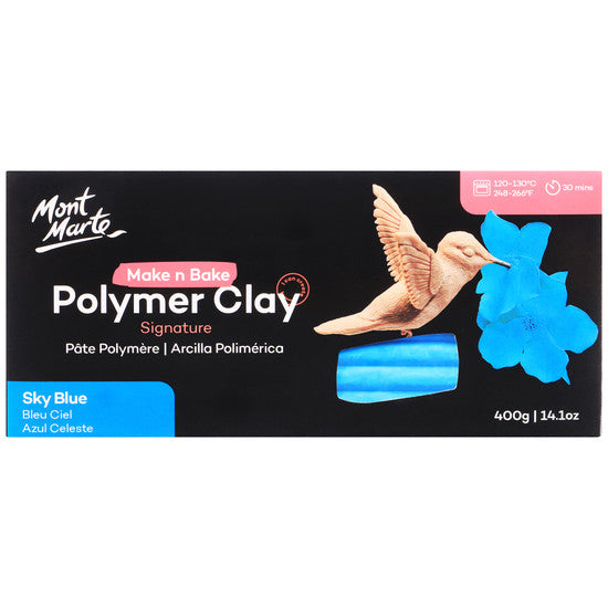 MAKE N BAKE POLYMER CLAY 400G SKY BLUE