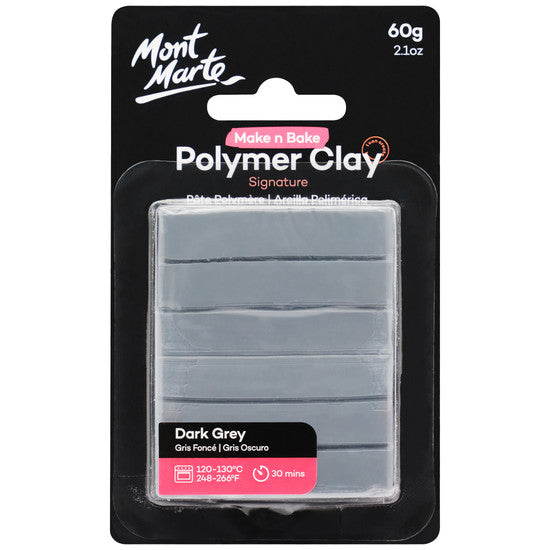 MAKE N BAKE POLYMER CLAY DARK GREY