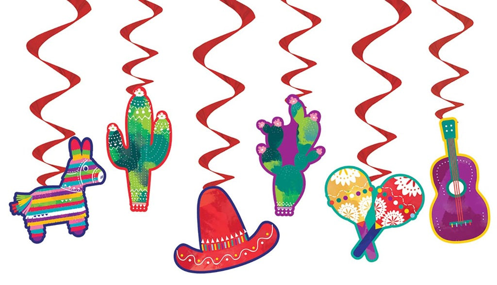 HANGING DECOS 6PK FIESTA