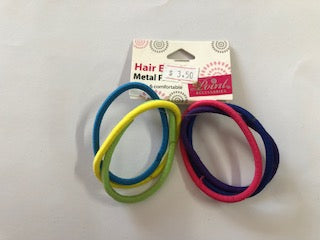 HAIR TIES THICK RAINBOW METAL FREE