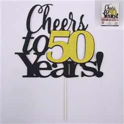 CAKE TOPPER CHEERS TO 50YRS