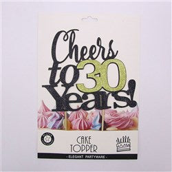 CAKE TOPPER CHEERS TO 30YRS