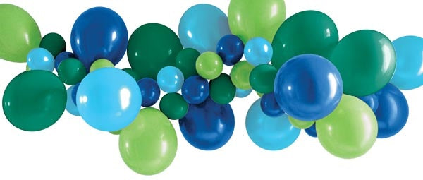 BALLOON GARLAND 40PC BLUE/GREEN