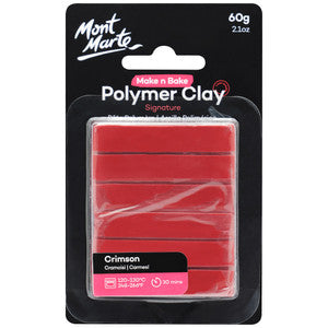 MAKE N BAKE POLYMER CLAY 60G CRIMSON