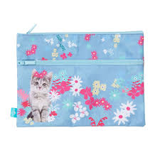 PENCIL CASE A4 TWIN MISS MEOW