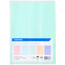 BOOKCOVERS A4 PASTEL CLRS PK5