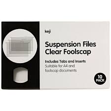 SUSPENSION FILES ASST FOOLSCAP PK10 PLAS
