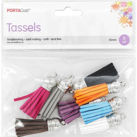 TASSELS 25MM PK8 BRIGHT