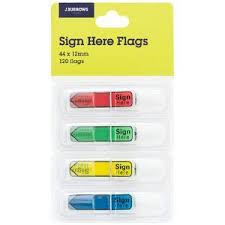 SIGN HERE FLAGS 44X12MM 120FLAGS
