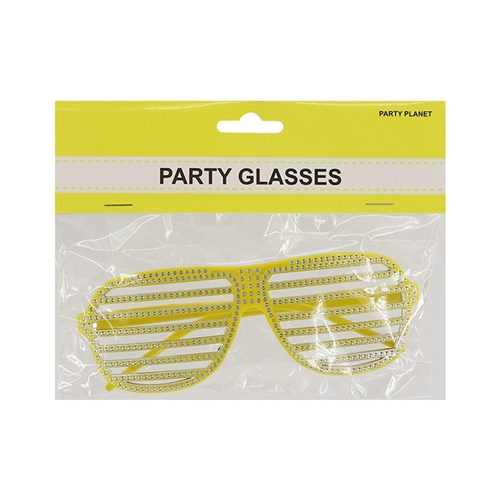 GLASSES BLING YELLOW