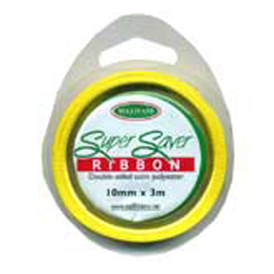 RIBBON SUPER SAVER 10MM X 3M YELLOW