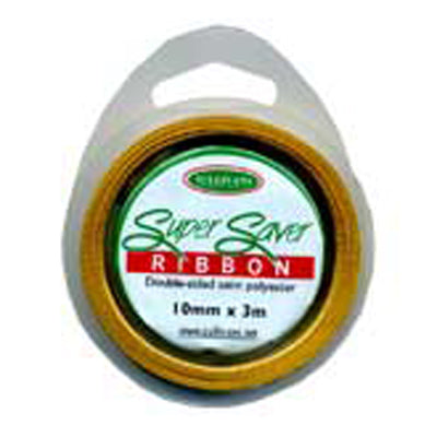 RIBBON SUPER SAVER 10MM X 3M GOLD