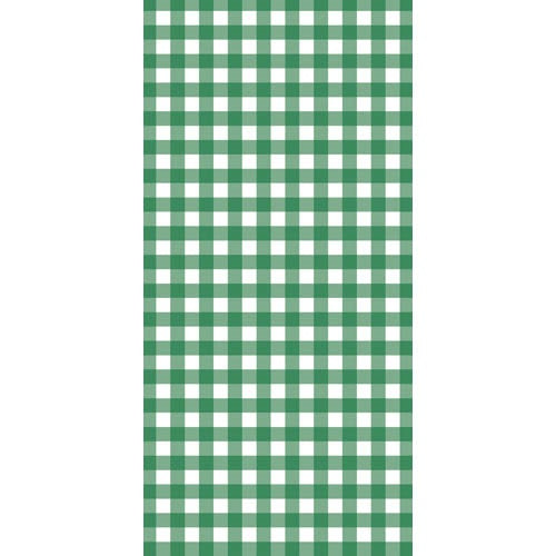 TABLECOVER PAPER GINGHAM GREEN
