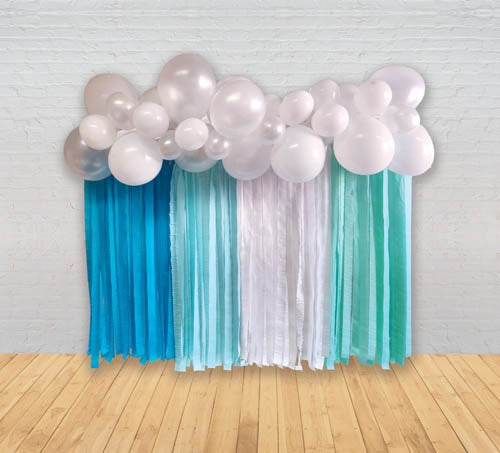 BALLOON GARLAND STREAMER PK BLUE