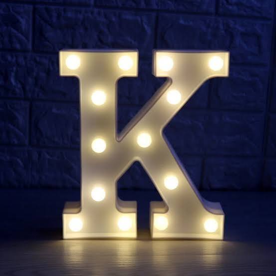 LIGHT LETTER K