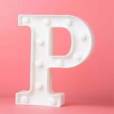 LIGHT LETTER P