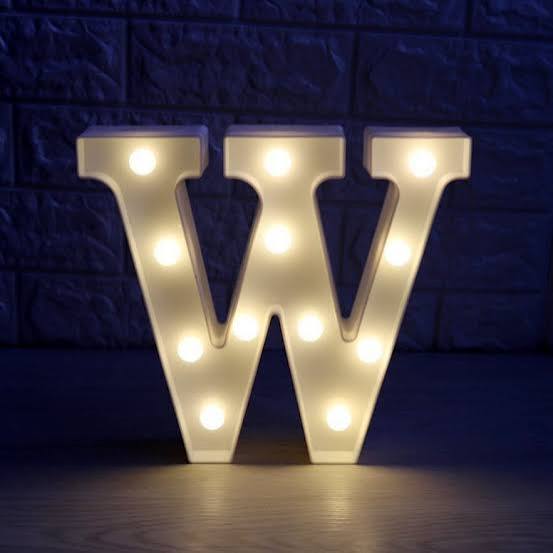 LIGHT LETTER W