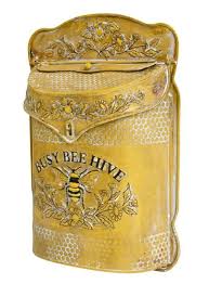 BEE POSTBOX VINTAGE YELLOW