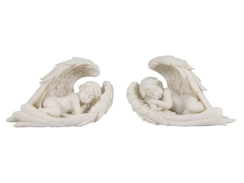 CHERUB LYING IN WINGS 10CM ASST