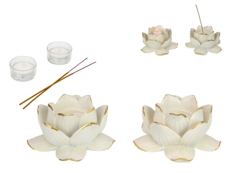 LOTUS FLOWER T/LIGHT HOLDER 8CM