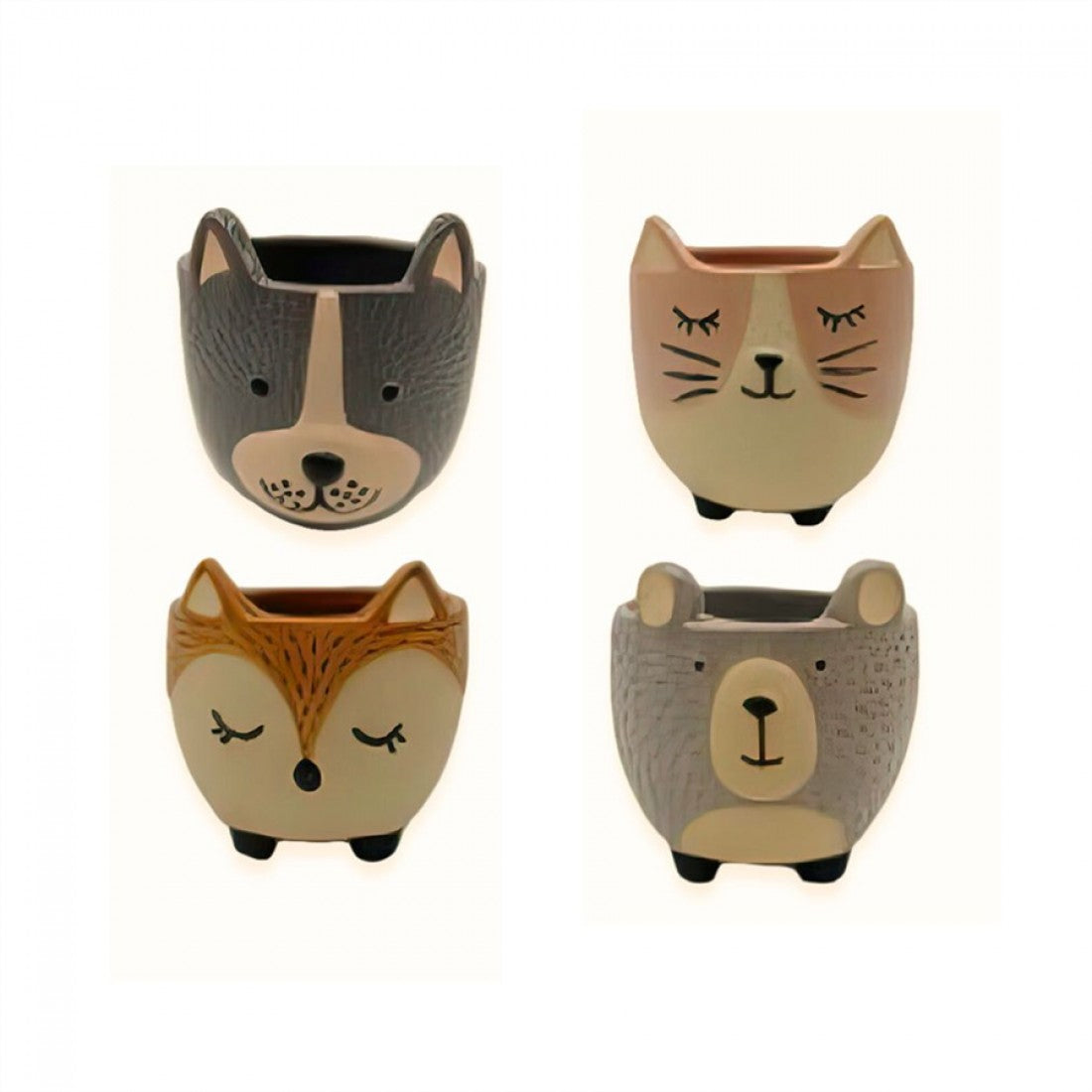 PLANTERS MINI ANIMALS ASST CERAMIC