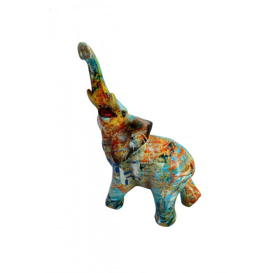 ELEPHANT GRAFFITI PATTERN 17CM