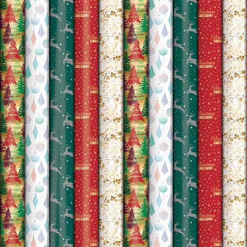 XMAS WRAP 3M X 700MM FOIL PRINT