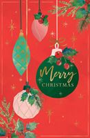 XMAS CARDS PK10 SALVO KRAFT BAUBLES