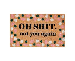 MAT LATEX COIR NOT YOU AGAIN 40X55CM