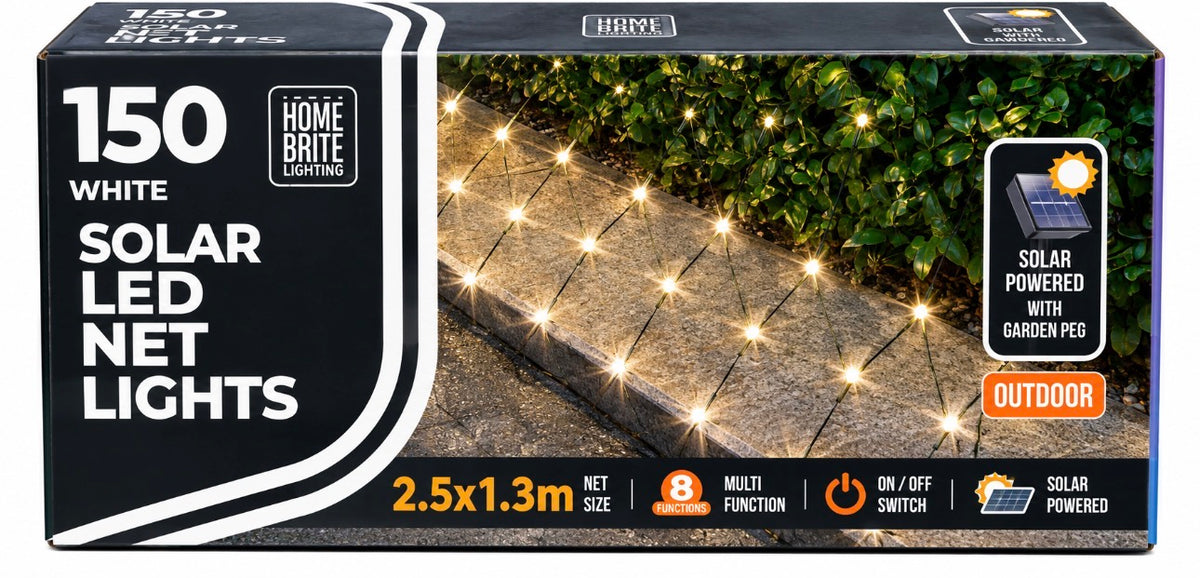 SOLAR NET LIGHT 150PC WHITE