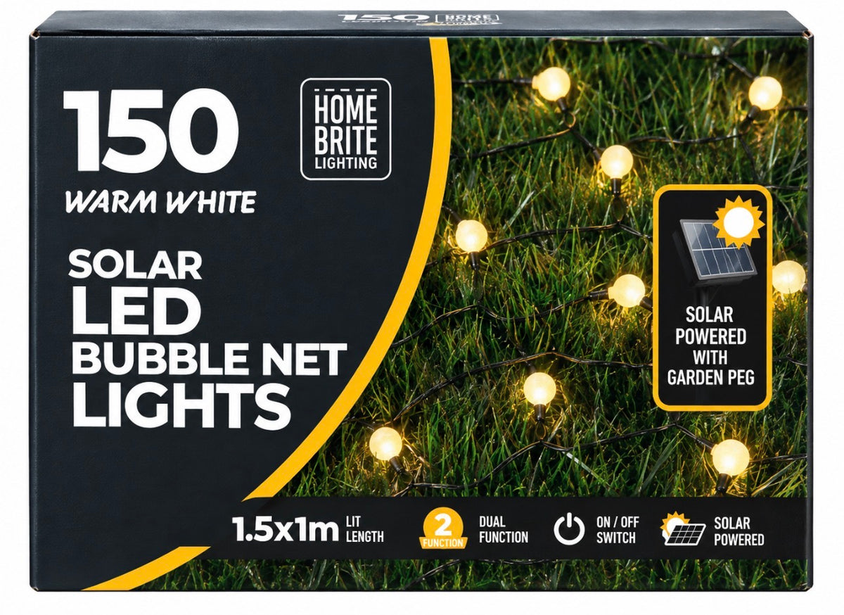 SOLAR BUBBLE NET 1X1.5M WARM WHITE
