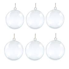 XMAS FILLABLE BAUBLE PK6 6CM