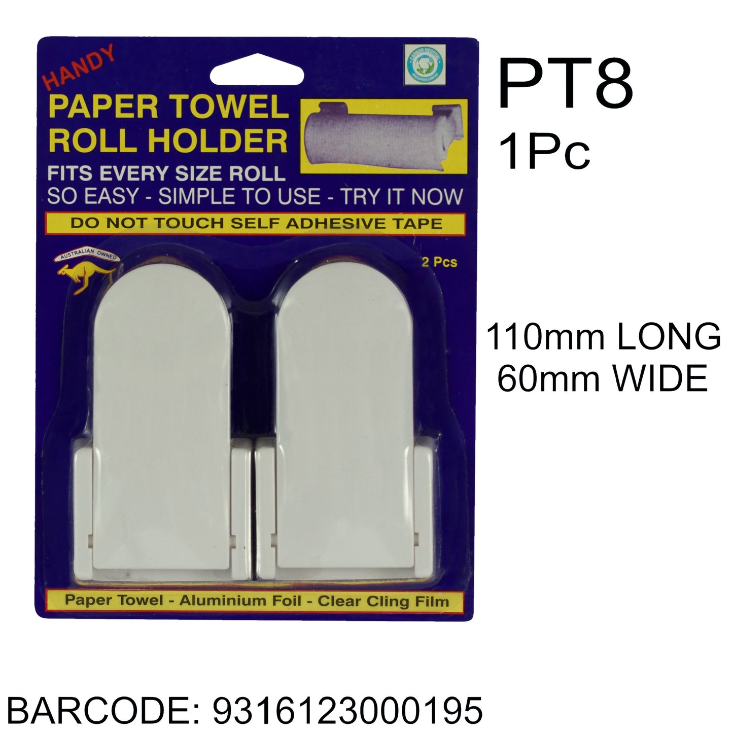 PAPER TOWEL HOLDER ADHESIVE FOLD IN