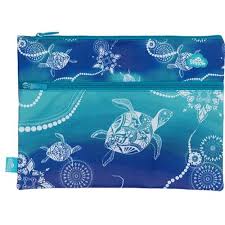 PENCIL CASE A4 TWIN ZIP TURTLE OF LIFE