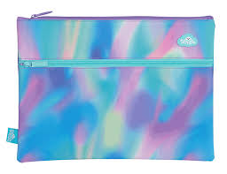 PENCIL CASE A4 TWIN ZIP AURORA