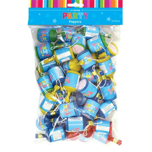 PARTY POPPERS 50PC