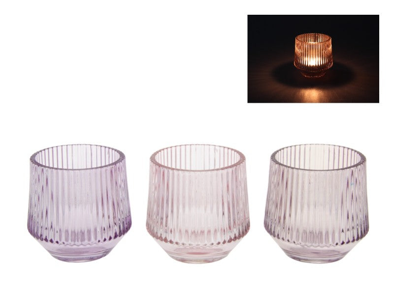 CANDLE HOLDER RIPPLE FINISH 7.5CM
