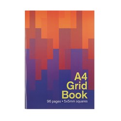 BOOK GRID A4 5MM RULED 96PG