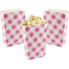 POPCORN BOX PINK GINGHAM