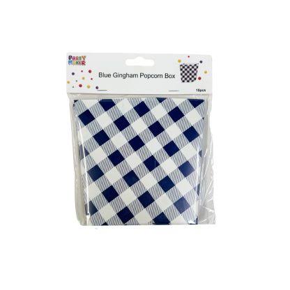 POPCORN BOX BLUE GINGHAM