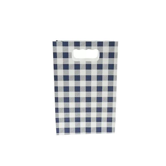 PAPER BAG BLUE GINGHAM